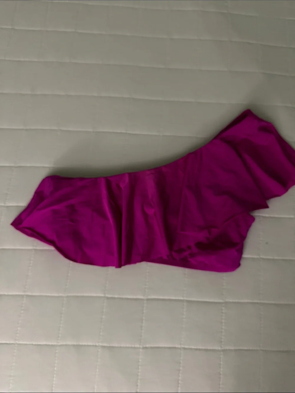 & Other Stories Magenta One-Shoulder Swim Coverup